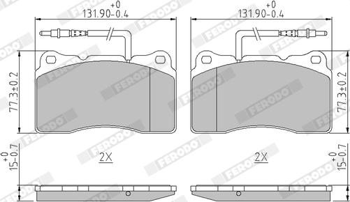 Ferodo FDB1545 - Bremžu uzliku kompl., Disku bremzes www.autospares.lv