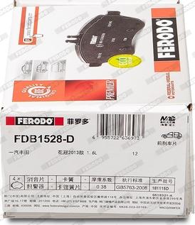 Ferodo FDB1528-D - Bremžu uzliku kompl., Disku bremzes www.autospares.lv