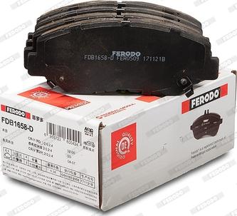 Ferodo FDB1658-D - Bremžu uzliku kompl., Disku bremzes autospares.lv