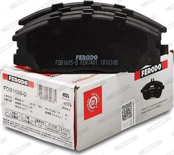 Ferodo FDB1605-D - Bremžu uzliku kompl., Disku bremzes www.autospares.lv