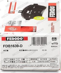 Ferodo FDB1639-D - Bremžu uzliku kompl., Disku bremzes www.autospares.lv