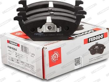 Ferodo FDB1635-D - Тормозные колодки, дисковые, комплект www.autospares.lv