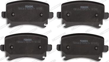 Ferodo FDB1636-D - Тормозные колодки, дисковые, комплект www.autospares.lv