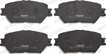 Ferodo FDB1620-D - Тормозные колодки, дисковые, комплект www.autospares.lv