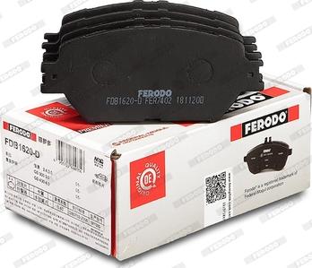 Ferodo FDB1620-D - Тормозные колодки, дисковые, комплект www.autospares.lv