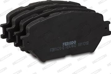 Ferodo FDB1620-D - Тормозные колодки, дисковые, комплект www.autospares.lv