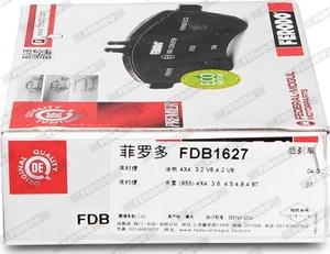 Ferodo FDB1627 - Тормозные колодки, дисковые, комплект www.autospares.lv