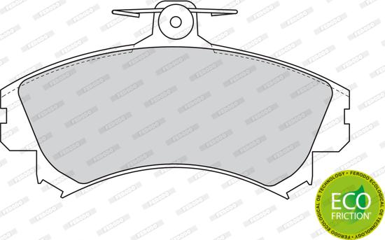 Ferodo FDB1093 - Тормозные колодки, дисковые, комплект www.autospares.lv