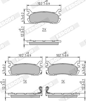 Ferodo FDB1012 - Bremžu uzliku kompl., Disku bremzes www.autospares.lv