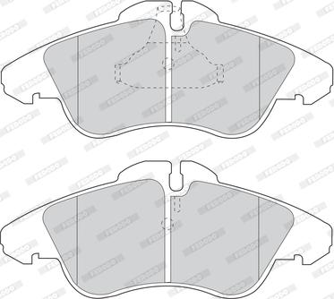 Ferodo FDB1038 - Тормозные колодки, дисковые, комплект www.autospares.lv