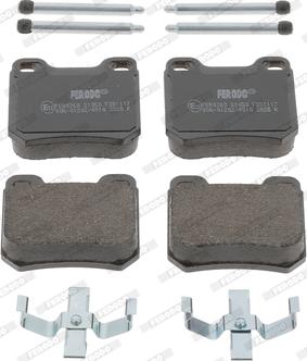 Ferodo FDB1117B - Тормозные колодки, дисковые, комплект www.autospares.lv