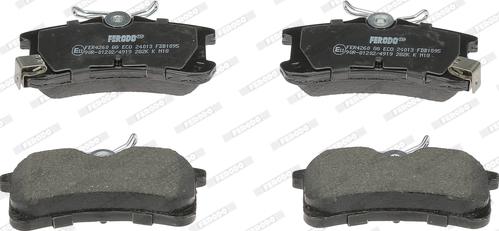 Ferodo FDB1895 - Brake Pad Set, disc brake www.autospares.lv