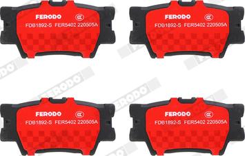 Ferodo FDB1892-S - Bremžu uzliku kompl., Disku bremzes www.autospares.lv