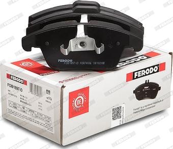 Ferodo FDB1897-D - Тормозные колодки, дисковые, комплект www.autospares.lv