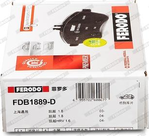 Ferodo FDB1889-D - Bremžu uzliku kompl., Disku bremzes www.autospares.lv