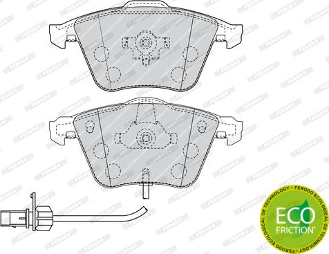 Ferodo FDB1827 - Тормозные колодки, дисковые, комплект www.autospares.lv