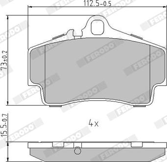 Ferodo FDB1308 - Тормозные колодки, дисковые, комплект www.autospares.lv