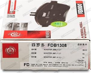 Ferodo FDB1308 - Тормозные колодки, дисковые, комплект www.autospares.lv