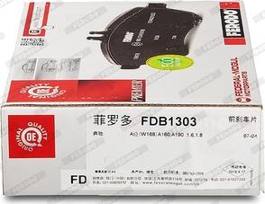 Ferodo FDB1303 - Тормозные колодки, дисковые, комплект www.autospares.lv