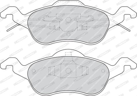 Ferodo FDB1318B - Bremžu uzliku kompl., Disku bremzes www.autospares.lv