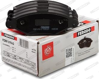 Ferodo FDB1378-D - Тормозные колодки, дисковые, комплект www.autospares.lv