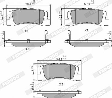 Ferodo FDB848 - Brake Pad Set, disc brake www.autospares.lv