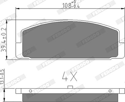 Ferodo FDB372 - Bremžu uzliku kompl., Disku bremzes www.autospares.lv