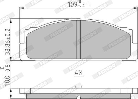 Ferodo FDB22 - Bremžu uzliku kompl., Disku bremzes www.autospares.lv