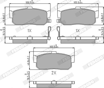 Ferodo FDB796 - Bremžu uzliku kompl., Disku bremzes www.autospares.lv