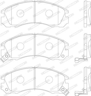 Ferodo FDB765 - Bremžu uzliku kompl., Disku bremzes www.autospares.lv