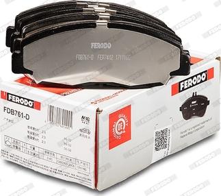 Ferodo FDB761-D - Тормозные колодки, дисковые, комплект www.autospares.lv