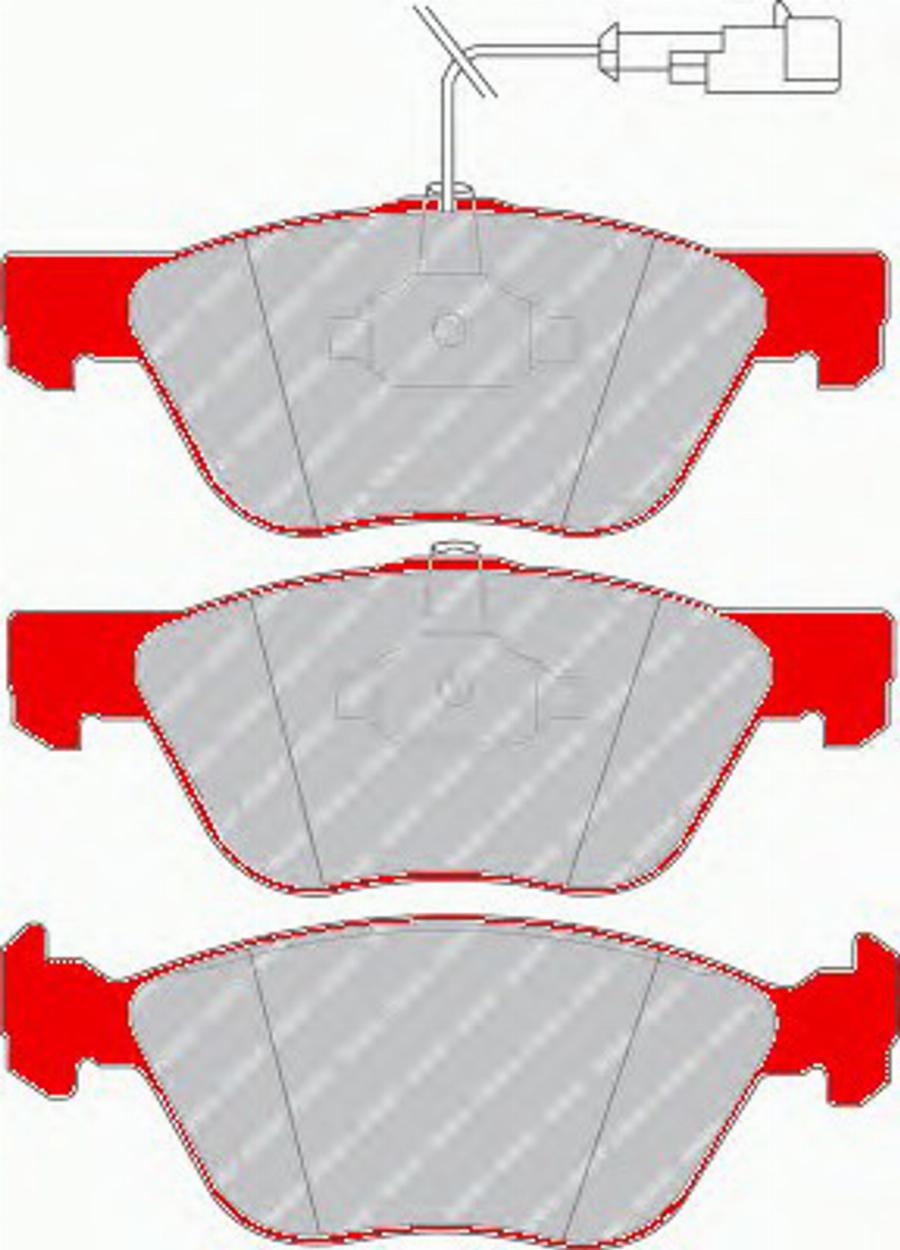 Ferodo FDS1052 - Тормозные колодки, дисковые, комплект www.autospares.lv