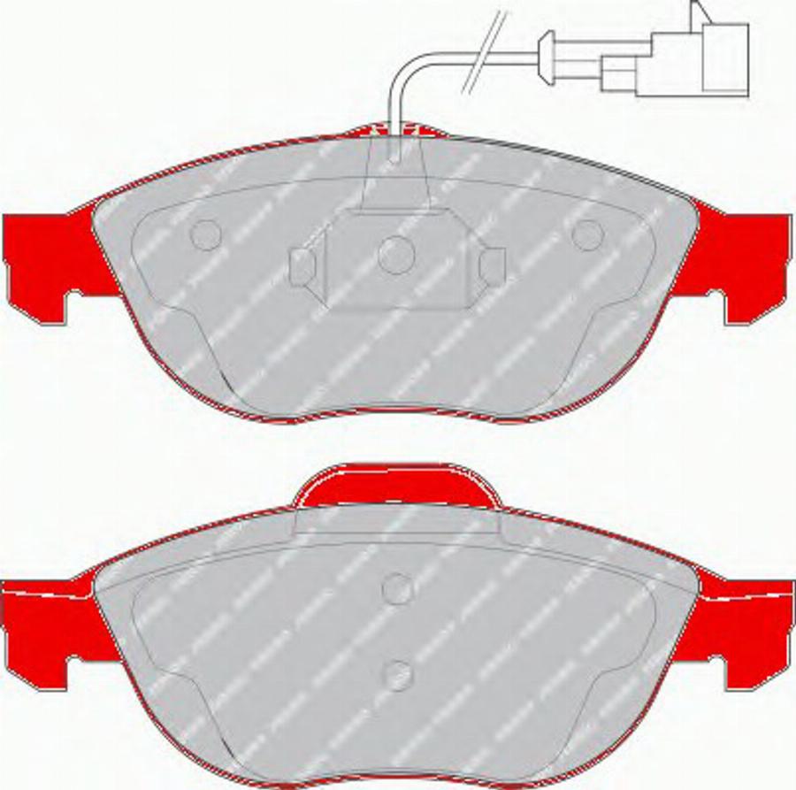 Ferodo FDS1134 - Тормозные колодки, дисковые, комплект www.autospares.lv