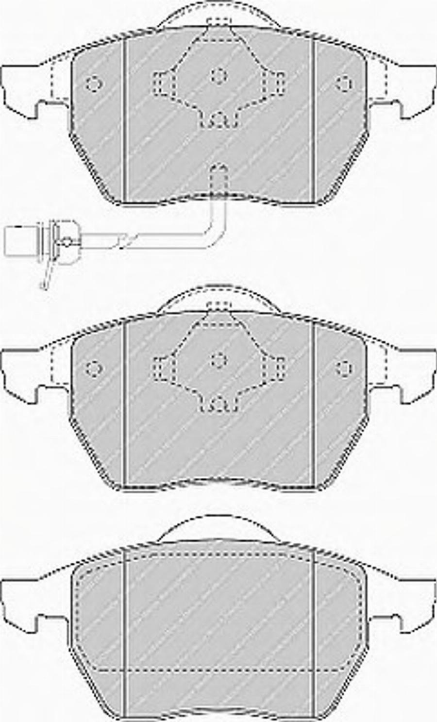 Ferodo FQT1496 - Тормозные колодки, дисковые, комплект www.autospares.lv