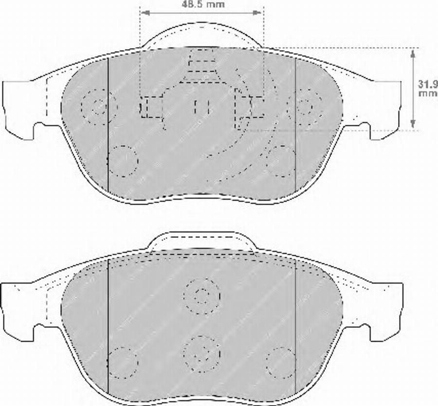 Ferodo FQT1441 - Bremžu uzliku kompl., Disku bremzes www.autospares.lv