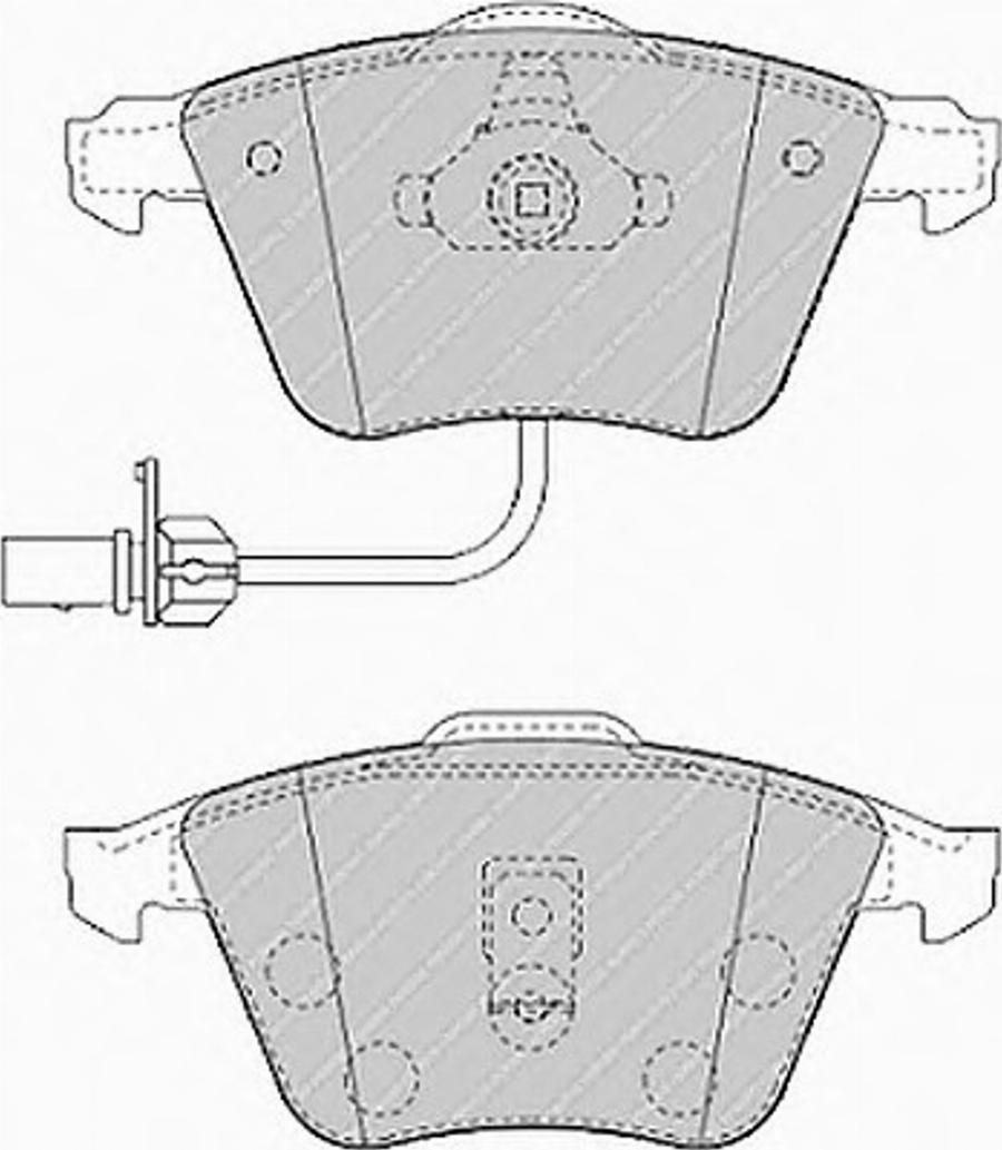 Ferodo FQT1407 - Тормозные колодки, дисковые, комплект www.autospares.lv