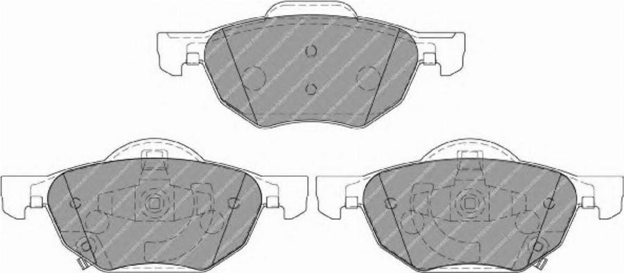 Ferodo FQT1704 - Тормозные колодки, дисковые, комплект www.autospares.lv