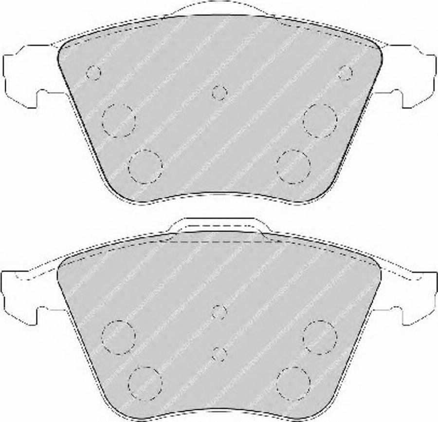 Ferodo FQT1706 - Тормозные колодки, дисковые, комплект www.autospares.lv