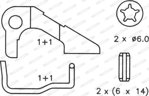 Ferodo FSB55K - Bremžu loku komplekts www.autospares.lv