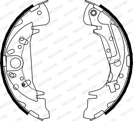 Ferodo FSB608 - Bremžu loku komplekts www.autospares.lv