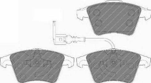 Ferodo FSL1642 - Тормозные колодки, дисковые, комплект www.autospares.lv