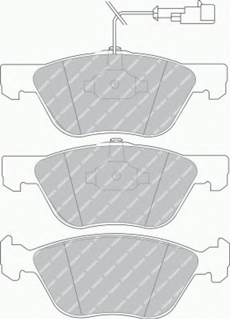 Ferodo FSL1052 - Bremžu uzliku kompl., Disku bremzes www.autospares.lv