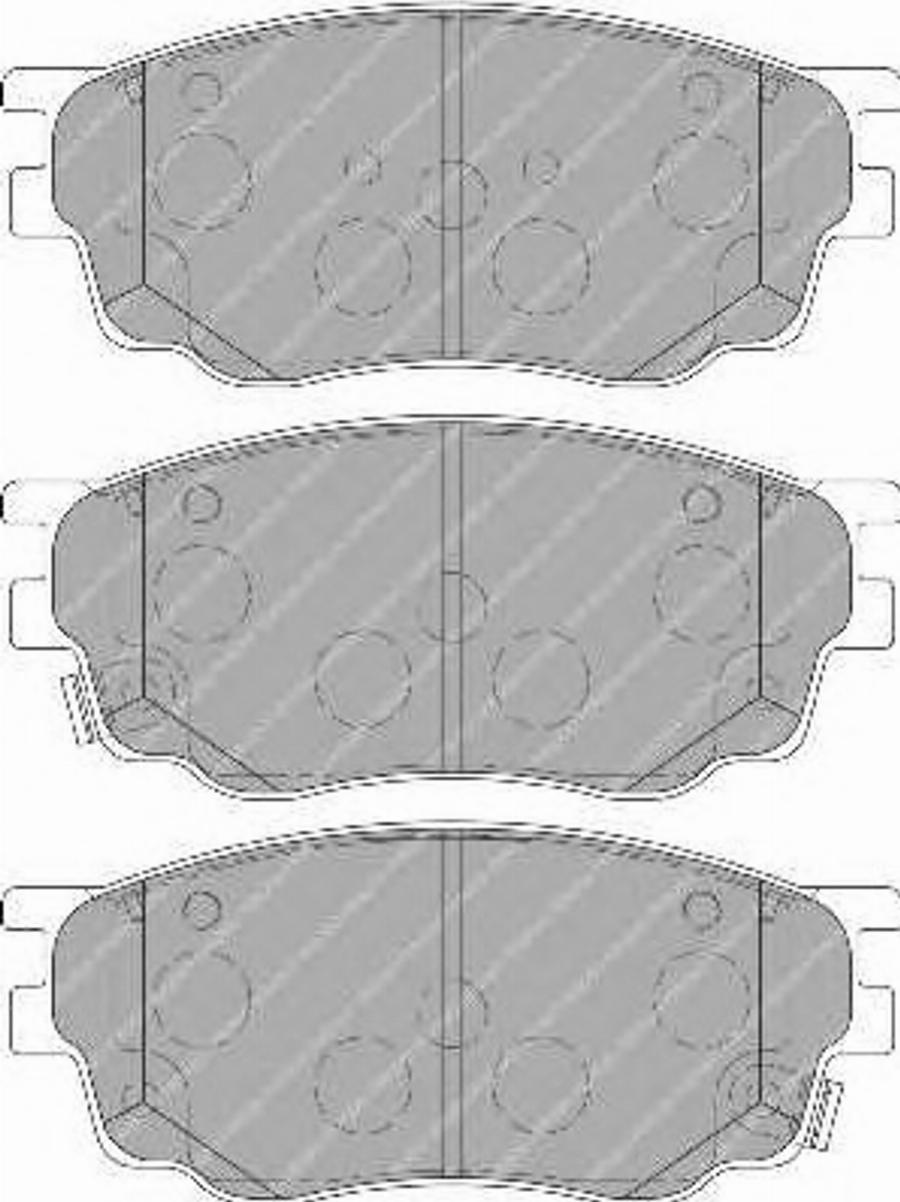 Ferodo FSL1707 - Тормозные колодки, дисковые, комплект www.autospares.lv