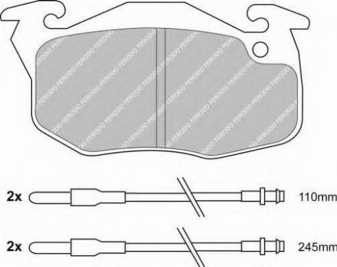 Ferodo FSL729 - Тормозные колодки, дисковые, комплект www.autospares.lv