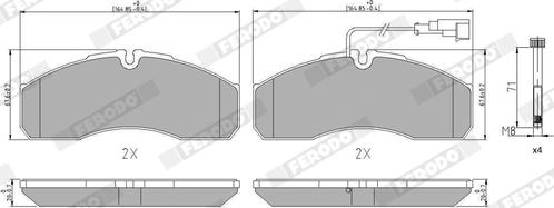 Ferodo FVR4248 - Тормозные колодки, дисковые, комплект www.autospares.lv