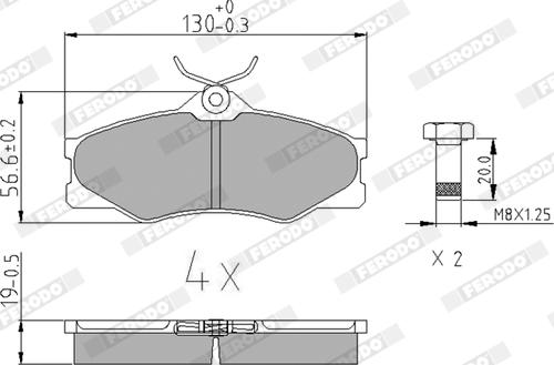 Ferodo FVR517 - Bremžu uzliku kompl., Disku bremzes www.autospares.lv