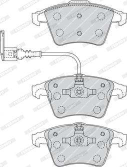 Ferodo FVR1643 - Тормозные колодки, дисковые, комплект www.autospares.lv