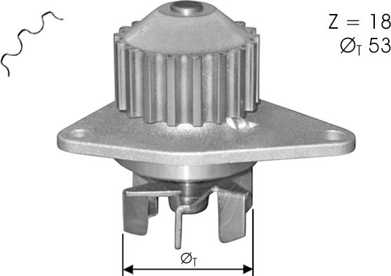 FERRON TOP12600006 - Ūdenssūknis autospares.lv