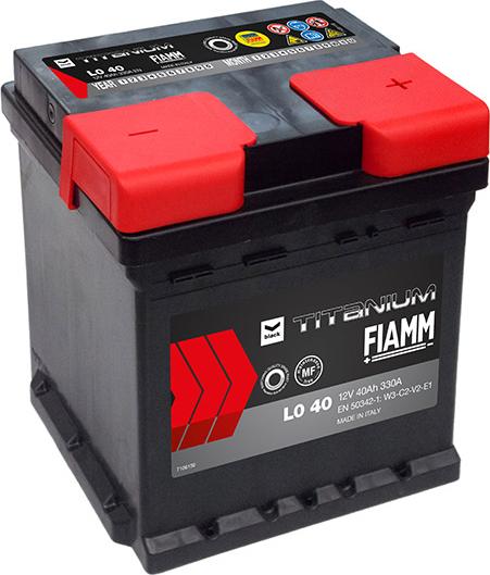 Fiamm L0 40 - Starter Battery www.autospares.lv