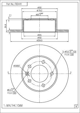 FI.BA FBD441 - Bremžu diski autospares.lv